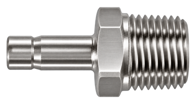 DHA stainless steel compression fitting — representative colored series image; dimensions vary by model.