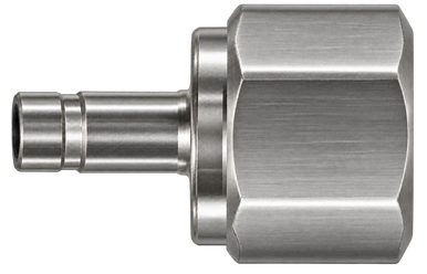 DHC stainless steel compression fitting — representative colored series image; dimensions vary by model.