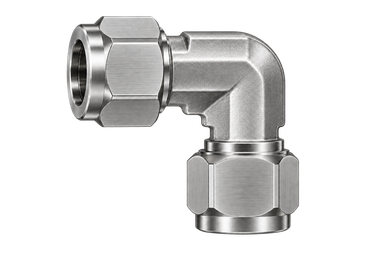 DLA stainless steel compression fitting — representative colored series image; dimensions vary by model.