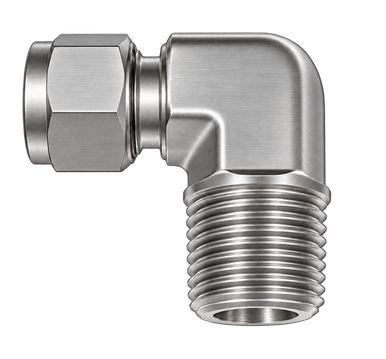 DLN stainless steel compression fitting — representative colored series image; dimensions vary by model.