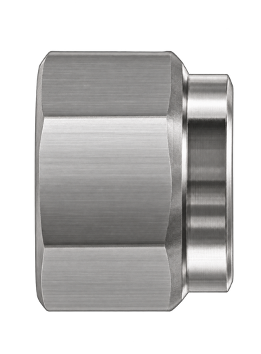 DNA stainless steel compression fitting — representative colored series image; dimensions vary by model.