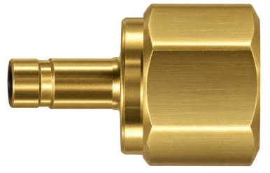 DHC brass compression fitting — representative colored series image; dimensions vary by model.