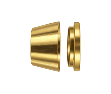DOS brass compression fitting — representative colored series image; dimensions vary by model.