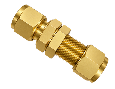 DSU brass compression fitting — representative colored series image; dimensions vary by model.