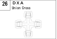 DXA manufacturer series illustration; representative only. Size, dimensions and finish vary by model.