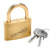 3/16 Inch Solid Brass Padlock with 2 Keys for Boats and Trailers