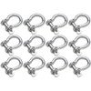 12 Pack of 1/4 Inch Galvanized Anchor Shackles - 4,400 lbs Breaking Strength