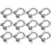 12 Pack of 3/8 Inch Galvanized Anchor Shackles - 8,800 lbs Breaking Strength