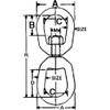 3/8 Inch Galvanized Eye to Eye Swivel for Boats 11,250 lbs Breaking Strength