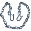 Zinc Plated 7/32 x 36 Inch Class I Boat Trailer Safety Chain - Hook on Each End