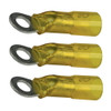 3 Pack Yellow 12-10 AWG Heat Shrink #8 Ring Terminals for Boats