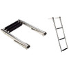 Top Mount 3 Step Stainless Steel Fold Up Telescoping Ladder for Boats