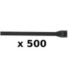 500 Pack of 14 Inch Black Heavy Duty UV Resistant Cable Ties for Boats