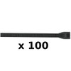 100 Pack of 7-1/2 Inch Black UV Resistant Cable Ties for Boats