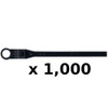 1,000 Pack of 7-1/2" Black UV Resistant Cable Ties with Mounting Hole for Boats