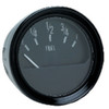 Black Faced Fuel Gauge for Boats - Black Face, Black Bezel and White Lettering