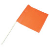 12 x 12 Inch Bright Orange Vinyl Watersports Safety Flag for Boats 24 Inch Pole