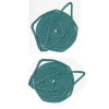 1/4 Inch x 6 Ft Forest Green Double Braid Nylon Fender Lines for Boats - 2 Pack