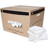 Buffalo Large 50 lb. Box of White Terry Hemmed Half Towels - 24" x 24"