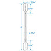 Seachoice 2 Piece Straight Blade 8 Ft Aluminum Shaft Kayak Paddle for Boats