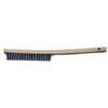 Redtree Long Curved Handle Carbon Steel Wire Scratch Brush with Scraper