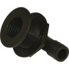 T-H Marine Black All Purpose Concave 90-Degree Drain for 3/4 Inch Hose
