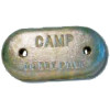 Camp Zinc 9" x 1-1/8" Hull Plate Anode - Zinc for Salt Water Use