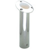 Attwood Marine Stainless Steel Flush Mount White Open End Rod Holder,15-Degree