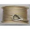 1/2 Inch x 200 Ft Gold and White Double Braid Nylon Anchor Line for Boats