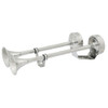 24 Volt 18-1/2 Inch Stainless Steel Dual Trumpet Electric Boat Horn - 123 db