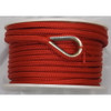 3/8 Inch x 100 Ft Red Double Braid Nylon Anchor Line for Boats