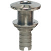 Groco 2 Inch Hose Stainless Steel Thru Hull with Locknut - 2" NPS Pipe
