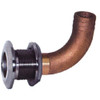 Groco 90-Degree Stainless/Bronze 1-1/4" I.D. Thru Hull - 1-1/4" NPT Pipe