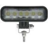 Seachoice Rectangular 6 LED Flood Beam Work Light, Black Housing - 12/24 Volts