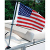 Taylor Made 30 Inch Pontoon Flag Pole, Socket and 16 x 24 Inch American Flag Kit