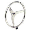 13-1/2 Inch Diameter Stainless Steel 3 Spoke Sports Steering Wheel for Boats