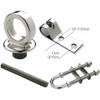 Stainless Steel Lifting Eye Assembly for Boats - 3,000 lbs Max Load