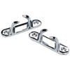 2 Pack of 3-1/2 Inch Chrome Plated Zinc Bow Chocks for Boats