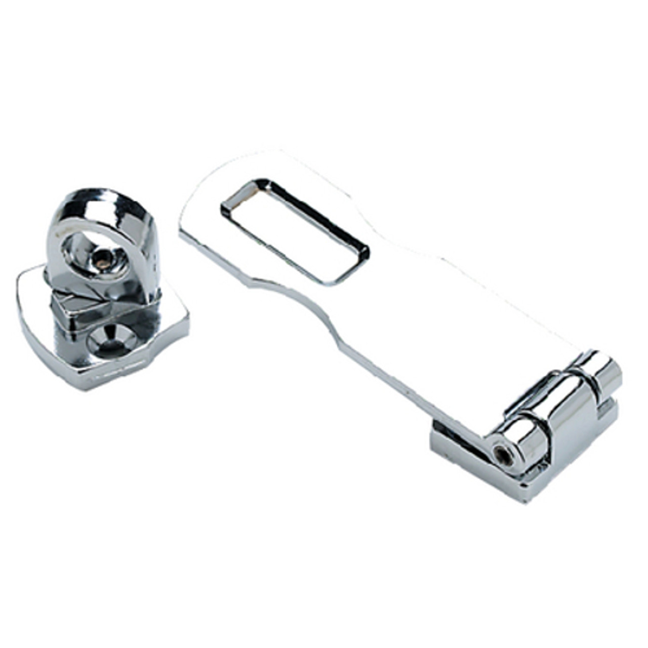 3 Inch Chrome Plated Zinc Swivel Eye Safety Hasp for Boats, RVs and More