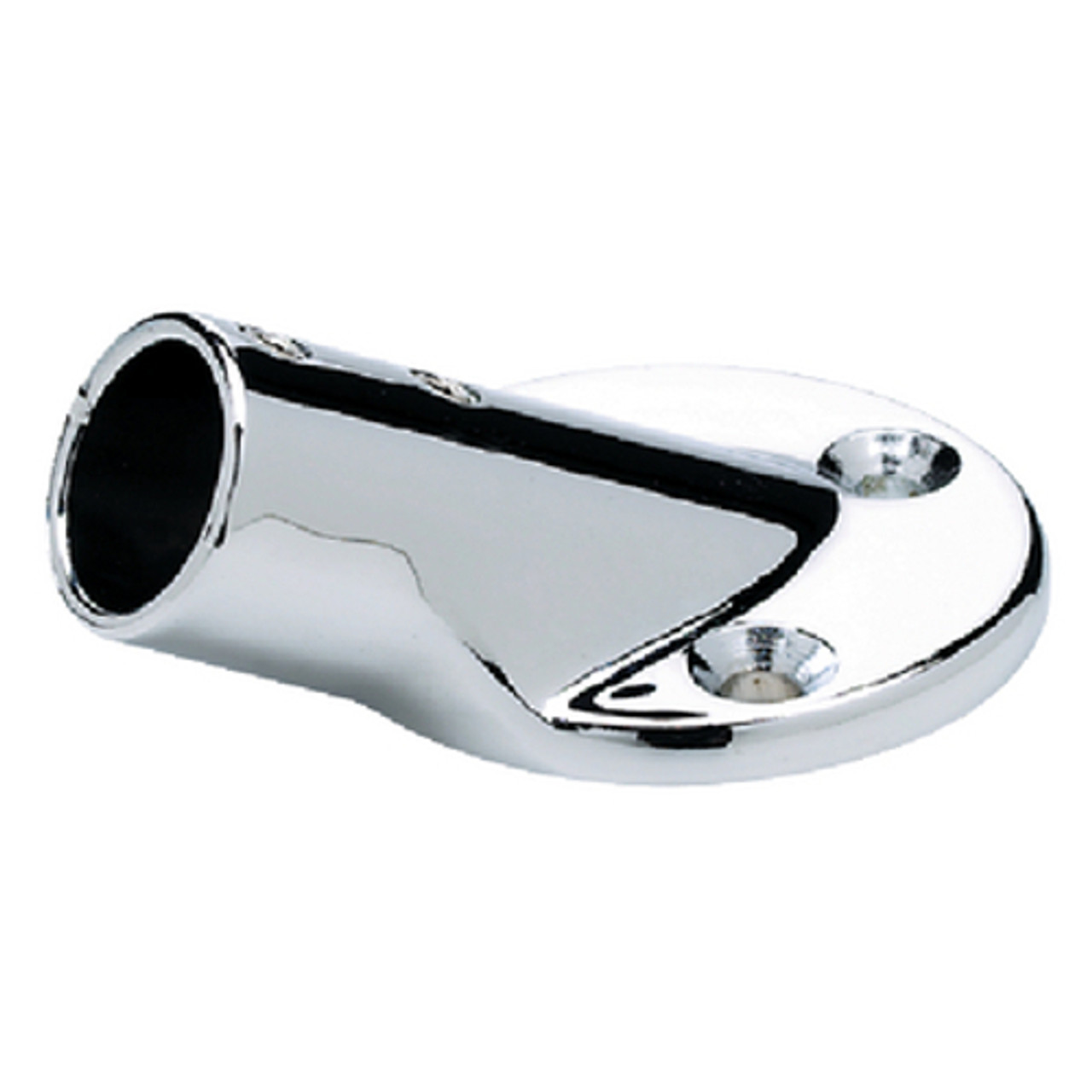 30 Degree Chrome Plated Zamak Round Base 7/8 Inch Rail Fitting for Boats