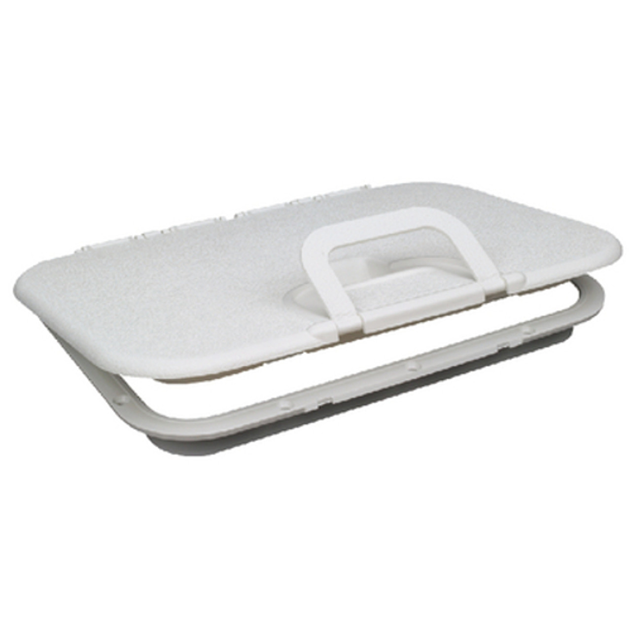 23-3/8 x Inch White Hinged Deck Hatch for Boats - White's Marine