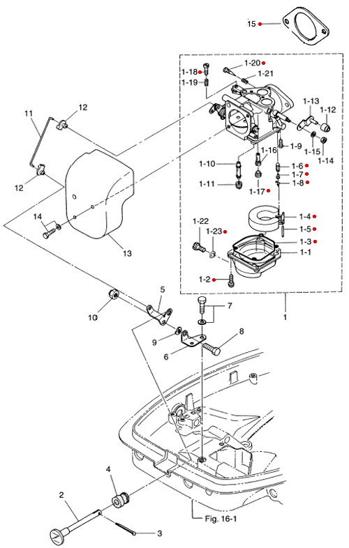 346871220M Tohatsu & Nissan Marine Carburetor Repair Kit - White's