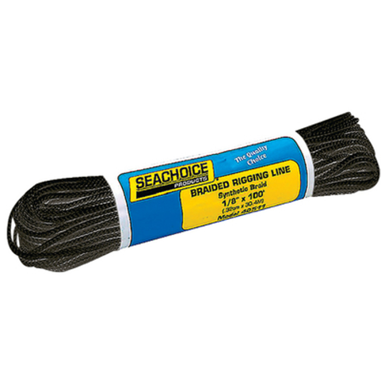 1/8 Inch x 100 Ft Black Braided Outrigger Rigging and General Purpose Line