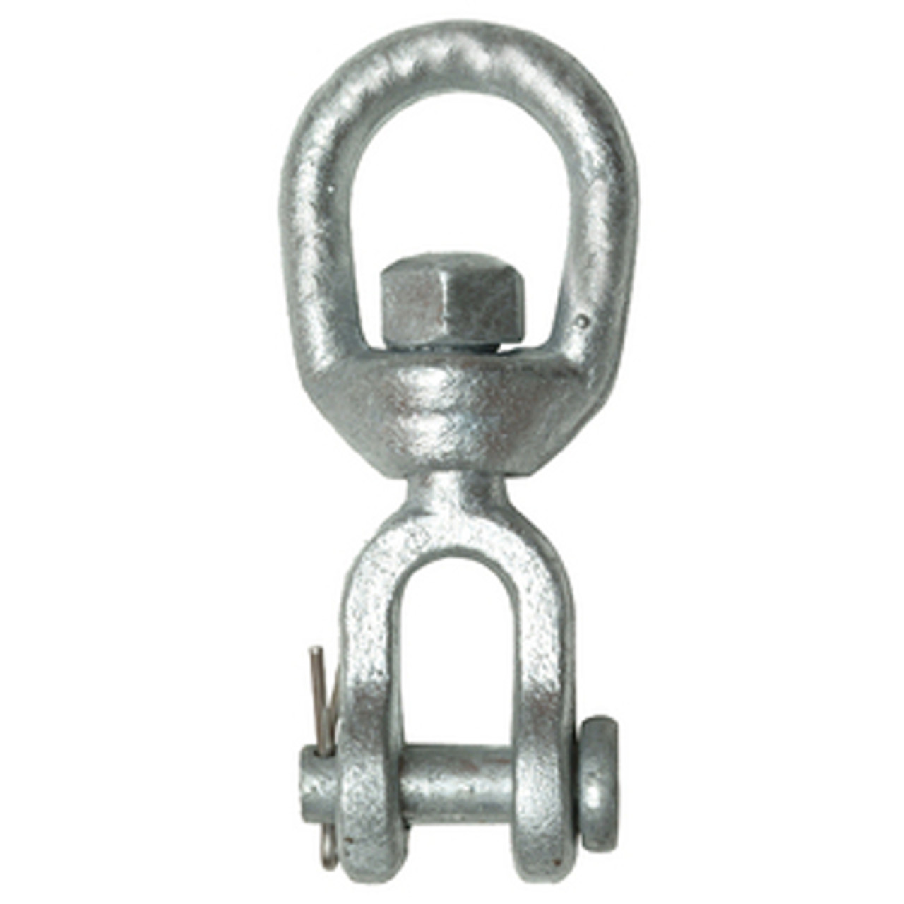 1 Inch Galvanized Jaw to Eye Swivel for Boats 62,500 lbs Breaking Strength