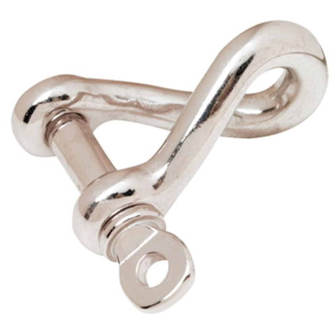 3/8 Inch Stainless Steel Twisted Anchor Shackle - 11,900 lbs Breaking Strength