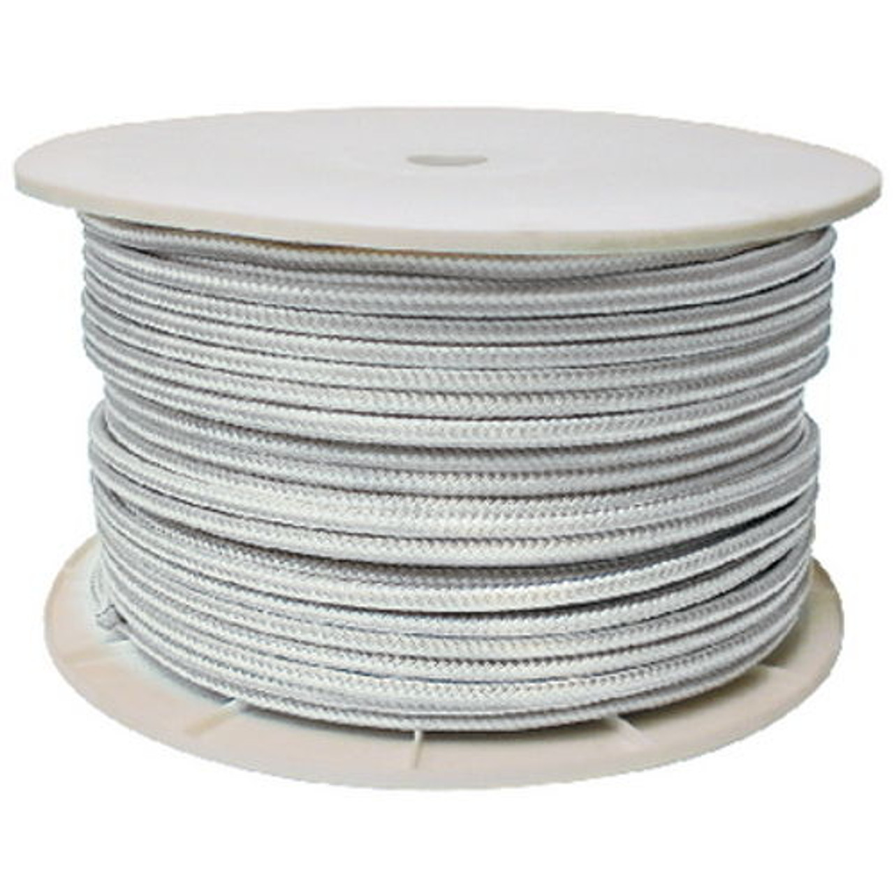 5/8 Inch x 600 Ft White Double Braid Nylon Rope Spool for Boats