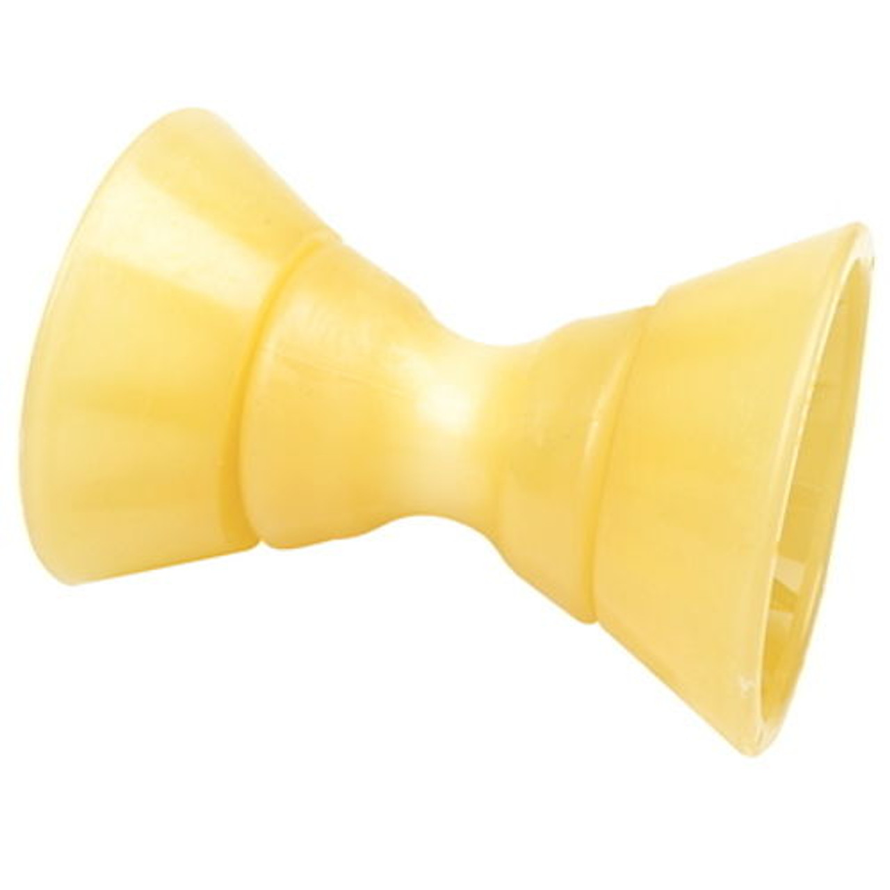 4 Inch Width Boat Trailer Non Marking Yellow Molded Rubber Bow Stop Assembly