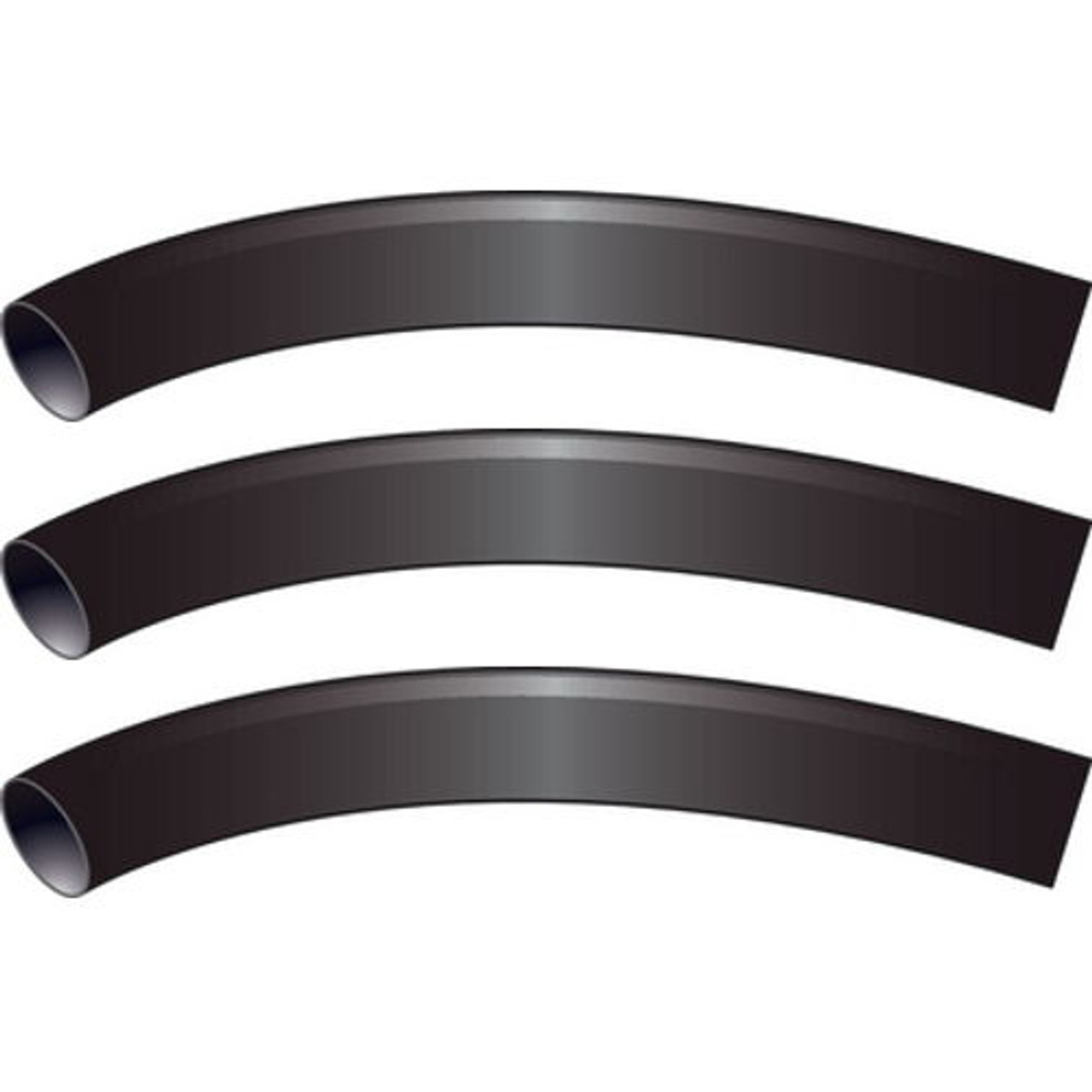 3 Pack of Black 3/4 Inch x 6 Inch 2:1 Heat Shrink Vinyl Sleeves for Boats