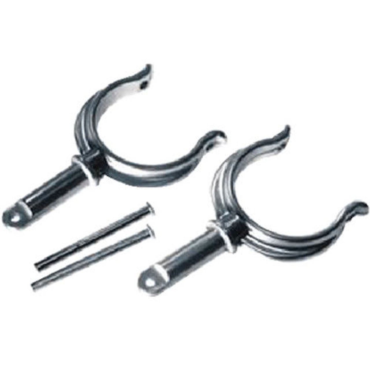 Pack of 2 Chrome Plated Zinc Top Mounted Rowlock Horns for Boats