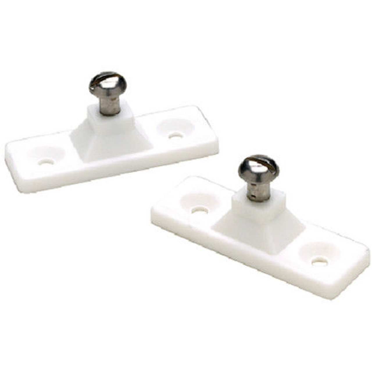 2 Pack of White Plastic Side Mount Bimini Top Deck Hinges for Boats